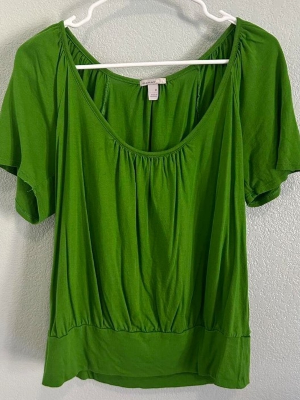Old Navy Bright Green Scoop Neck Short Sleeve Top